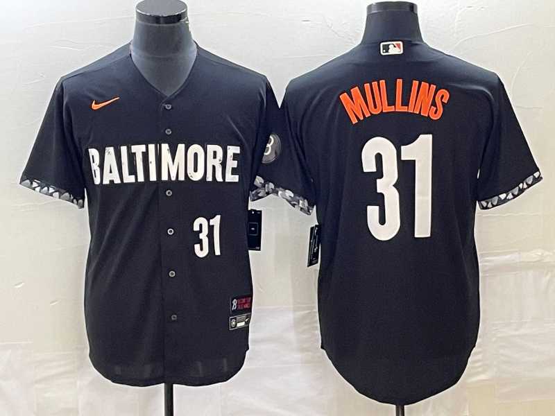 Men%27s Baltimore Orioles #31 Cedric Mullins Number Black 2023 City Connect Cool Base Stitched MLB Jerseys